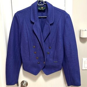 Vintage Giesswein Purple Boiled Wool Blazer Women’s 10 Jacket Austria dirndl